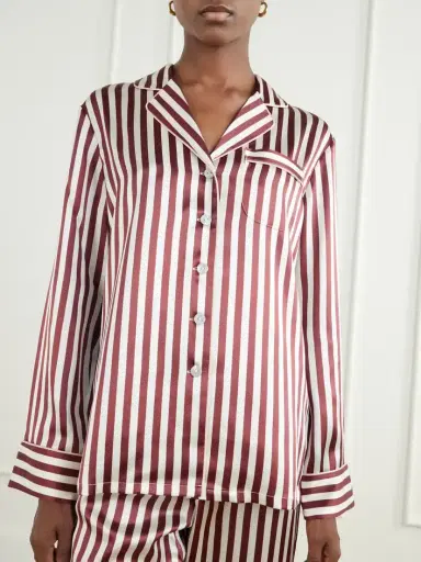 Olivia von Halle Soren Striped Silk-satin Pajama | Thumbnail 5 Olivia von Halle Soren Striped Silk-satin Pajama | Thumbnail 5