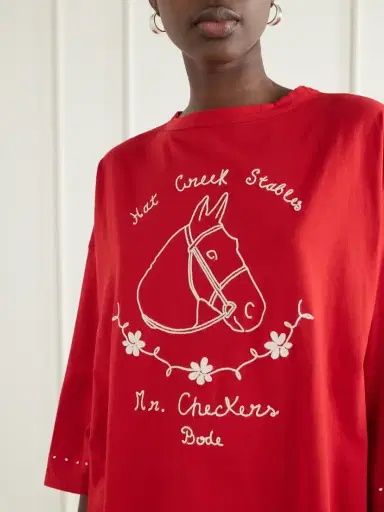 BODE Stables Embroidered Cotton-jersey T-shirt | Thumbnail 5 BODE Stables Embroidered Cotton-jersey T-shirt | Thumbnail 5