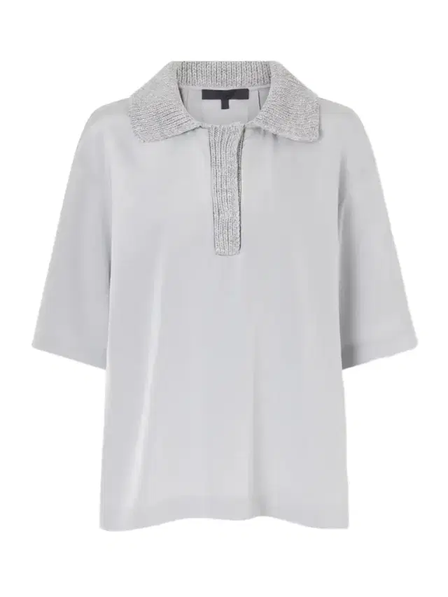 Tibi Stretch Silk-blend Polo Shirt