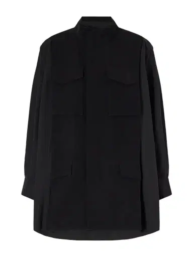 Sacai Crepe-trimmed Woven Shirt | Thumbnail 1 Sacai Crepe-trimmed Woven Shirt | Thumbnail 1
