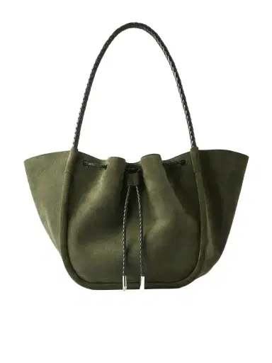 Proenza Schouler Large Ruched Leather-trimmed Suede Tote | Thumbnail 1