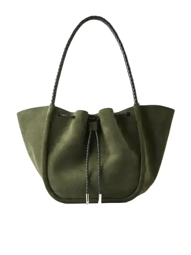 Proenza Schouler Large Ruched Leather-trimmed Suede Tote