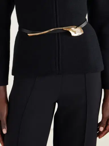 Carolina Herrera Calla Lily Embellished Leather Belt | Thumbnail 2 Carolina Herrera Calla Lily Embellished Leather Belt | Thumbnail 2