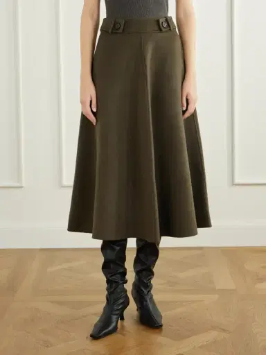 Lisa Yang Wool And Cashmere-blend Woven Midi Skirt | Thumbnail 3