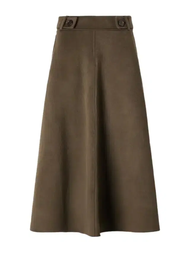 Wool And Cashmere-blend Woven Midi Skirt