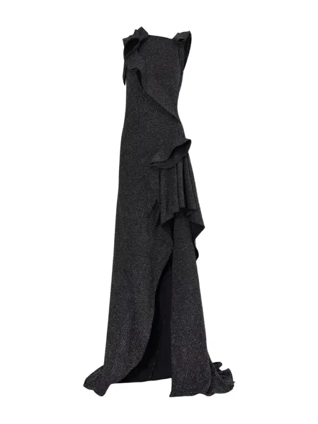 Maticevski Flashpoint Asymmetric Ruffled Lurex Gown