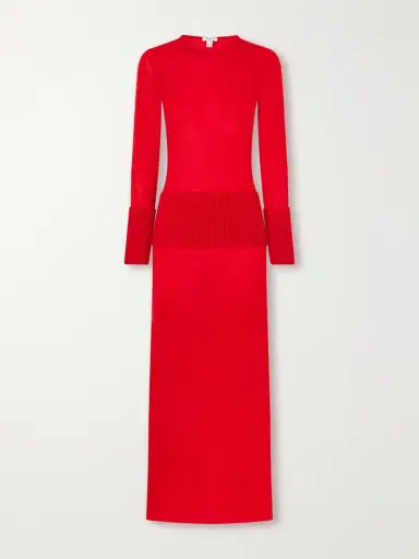 Alaïa Ribbed Wool Midi Dress | Thumbnail 2