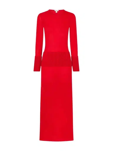 Alaïa Ribbed Wool Midi Dress | Thumbnail 1