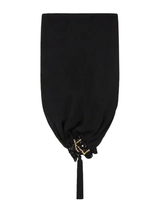 BODE Embellished Tasseled Woven Scarf