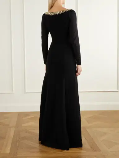 Jenny Packham Jamilia Crystal-embellished Crepe Gown | Thumbnail 3 Jenny Packham Jamilia Crystal-embellished Crepe Gown | Thumbnail 3