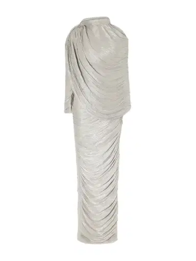Marmar Halim Cape-effect Plissé Crepe De Chine Gown | Thumbnail 1