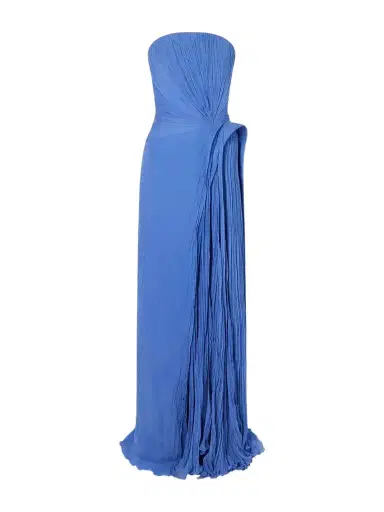 Marmar Halim Strapless Plissé Gown | Thumbnail 1
