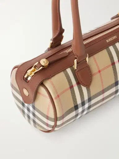 Burberry Barrel Mini Checked Coated-canvas Shoulder Bag | Thumbnail 5 Burberry Barrel Mini Checked Coated-canvas Shoulder Bag | Thumbnail 5