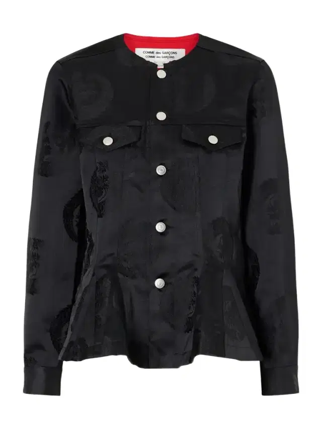 Paneled Peplum Jacquard Jacket Paneled Peplum Jacquard Jacket