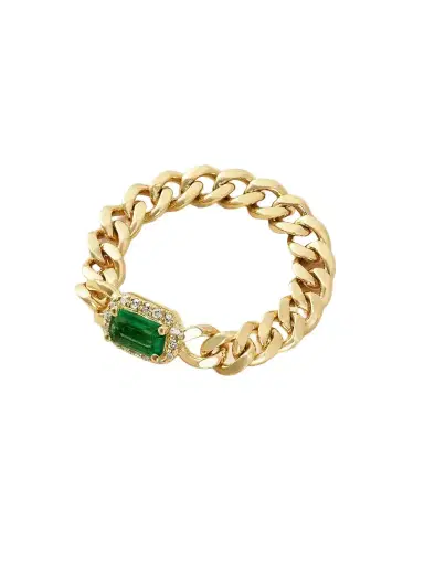 SHAY 18-karat Gold, Emerald And Diamond Ring | Thumbnail 1