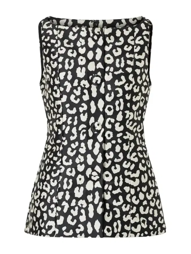 Carolina Herrera Leopard-patterned Jacquard Blouse