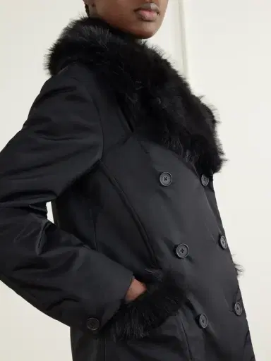 Simone Rocha Double-breasted Plush-trimmed Shell Coat | Thumbnail 5 Simone Rocha Double-breasted Plush-trimmed Shell Coat | Thumbnail 5