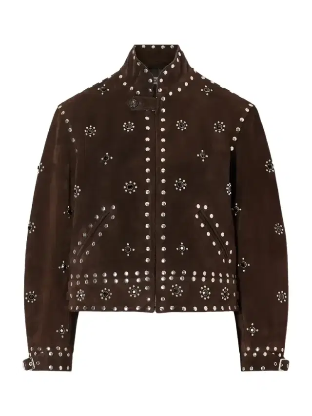 BODE Howard Studded Suede Jacket