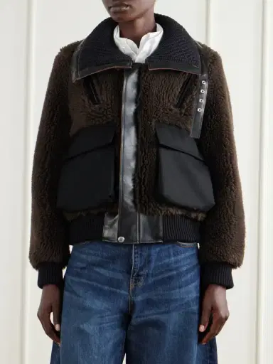 Sacai Wool-blend Plush Coat | Thumbnail 3 Sacai Wool-blend Plush Coat | Thumbnail 3