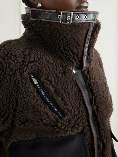 Sacai Wool-blend Plush Coat | Thumbnail 6 Sacai Wool-blend Plush Coat | Thumbnail 6