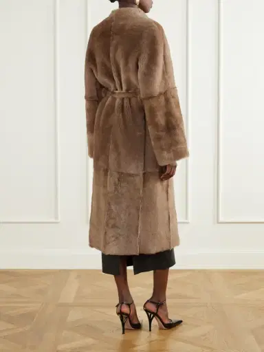 Nour Hammour Davos Belted Shearling Coat | Thumbnail 3 Nour Hammour Davos Belted Shearling Coat | Thumbnail 3