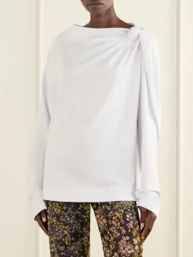 Dries Van Noten Gathered Cotton-jersey T-shirt | Thumbnail 3 Dries Van Noten Gathered Cotton-jersey T-shirt | Thumbnail 3