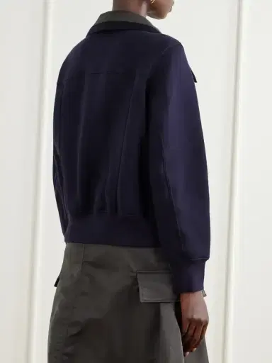 Sacai Sponge Sweat Shell-trimmed Cotton-blend And Wool Jacket | Thumbnail 4 Sacai Sponge Sweat Shell-trimmed Cotton-blend And Wool Jacket | Thumbnail 4