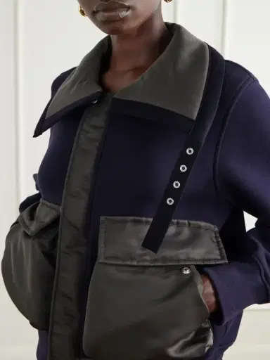 Sacai Sponge Sweat Shell-trimmed Cotton-blend And Wool Jacket | Thumbnail 5 Sacai Sponge Sweat Shell-trimmed Cotton-blend And Wool Jacket | Thumbnail 5