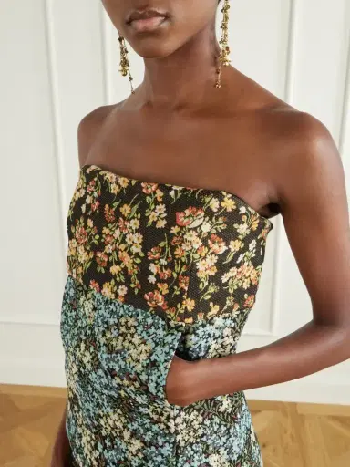 Dries Van Noten Strapless Floral-jacquard Blouse | Thumbnail 4 Dries Van Noten Strapless Floral-jacquard Blouse | Thumbnail 4