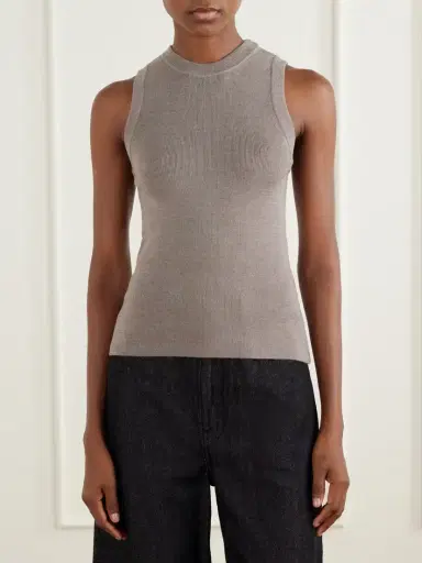 mfpen Appointment Ribbed Merino Wool And Silk-blend Tank | Thumbnail 3 mfpen Appointment Ribbed Merino Wool And Silk-blend Tank | Thumbnail 3