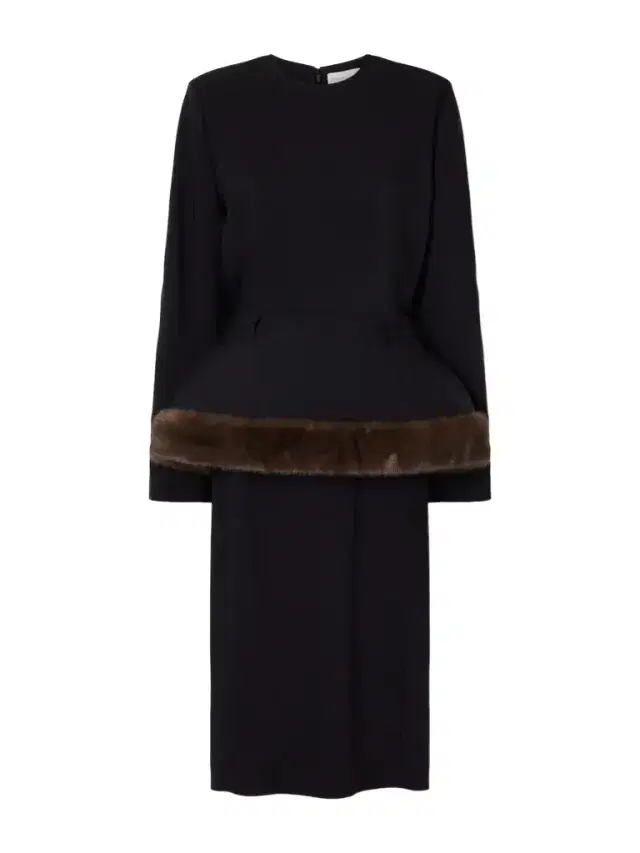 Stella McCartney Plush-trimmed Belted Crepe Midi Dress