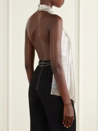 Stella McCartney Open-back Chainmail Halterneck Blouse | Thumbnail 3 Stella McCartney Open-back Chainmail Halterneck Blouse | Thumbnail 3