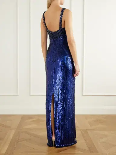Jenny Packham Rosalie Crystal-embellished Sequined Tulle Gown | Thumbnail 3 Jenny Packham Rosalie Crystal-embellished Sequined Tulle Gown | Thumbnail 3