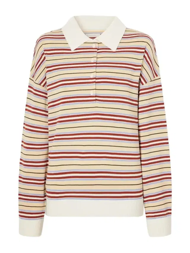 Faithfull Harlow Striped Knitted Polo Shirt
