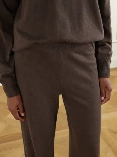 ÉTERNE Cotton And Cashmere-blend Wide-leg Pants | Thumbnail 5