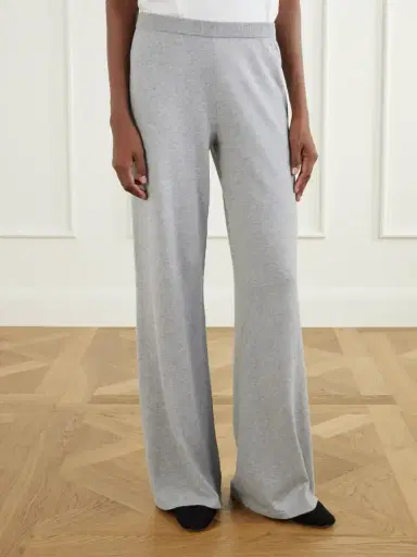ÉTERNE Cotton And Cashmere-blend Wide-leg Pants | Thumbnail 3 ÉTERNE Cotton And Cashmere-blend Wide-leg Pants | Thumbnail 3