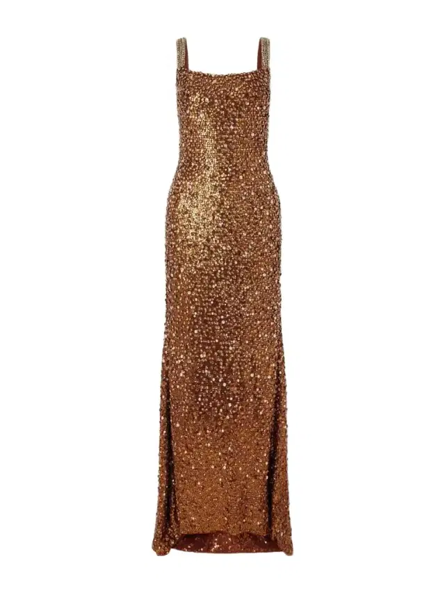 Jenny Packham Sonnet Sequined Tulle Gown