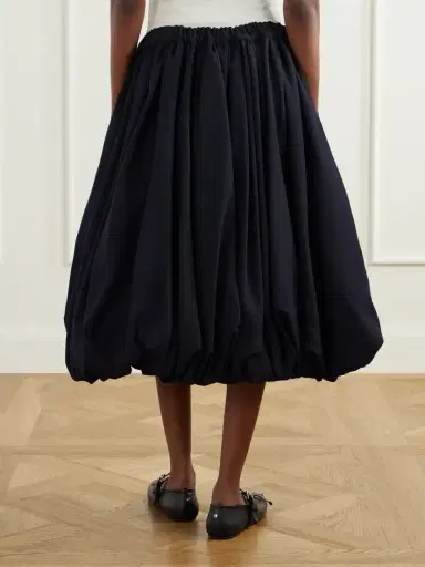 Comme des Garçons GIRL Gathered Wool-gabardine Midi Skirt | Thumbnail 4 Comme des Garçons GIRL Gathered Wool-gabardine Midi Skirt | Thumbnail 4