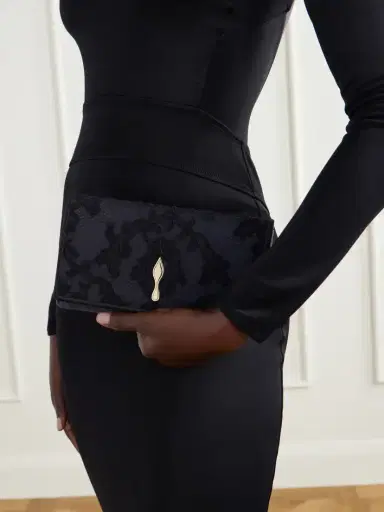 Christian Louboutin Bettina Lace-trimmed Satin Clutch | Thumbnail 2