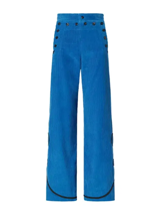 BODE Stagecoach Embroidered Cotton-corduroy Wide-leg Pants