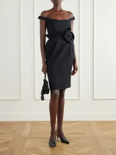 Magda Butrym Floral-appliquéd Off-the-shoulder Cotton Midi Dress | Thumbnail 2