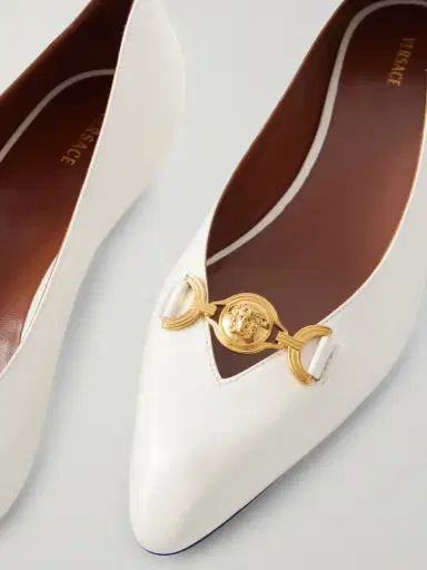 Versace Medusa-embellished Leather Ballet Flats | Thumbnail 5 Versace Medusa-embellished Leather Ballet Flats | Thumbnail 5