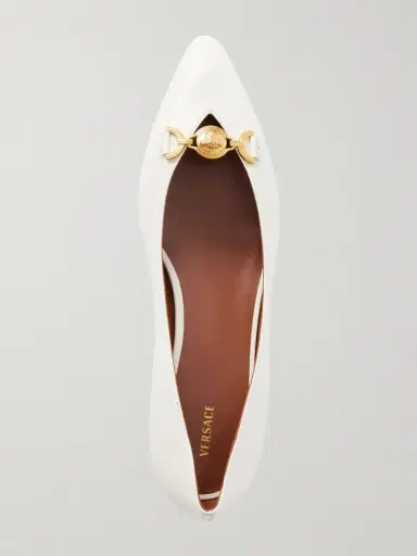 Versace Medusa-embellished Leather Ballet Flats | Thumbnail 6 Versace Medusa-embellished Leather Ballet Flats | Thumbnail 6