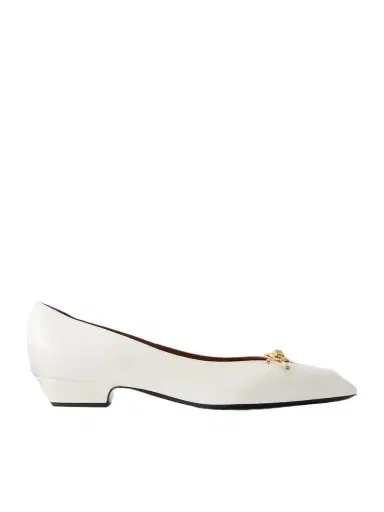 Versace Medusa-embellished Leather Ballet Flats | Thumbnail 1 Versace Medusa-embellished Leather Ballet Flats | Thumbnail 1