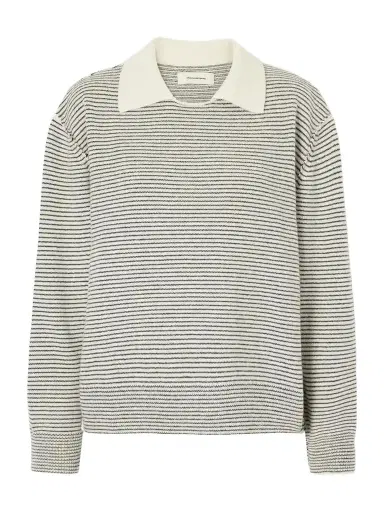 mfpen Charming Striped Wool Polo Sweater | Thumbnail 1 mfpen Charming Striped Wool Polo Sweater | Thumbnail 1