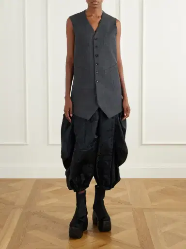 Comme des Garçons Comme des Garçons Wool-gabardine And Taffeta Vest | Thumbnail 2 Comme des Garçons Comme des Garçons Wool-gabardine And Taffeta Vest | Thumbnail 2