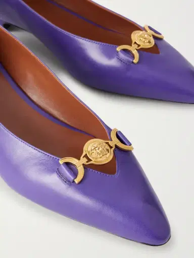 Versace Medusa-embellished Leather Ballet Flats | Thumbnail 5 Versace Medusa-embellished Leather Ballet Flats | Thumbnail 5