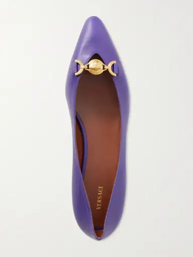 Versace Medusa-embellished Leather Ballet Flats | Thumbnail 6 Versace Medusa-embellished Leather Ballet Flats | Thumbnail 6