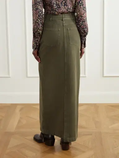 Dries Van Noten Belted Cotton-twill Midi Skirt | Thumbnail 4