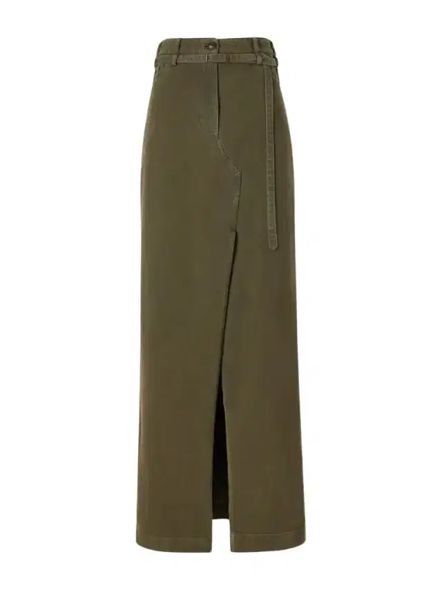 Dries Van Noten Belted Cotton-twill Midi Skirt
